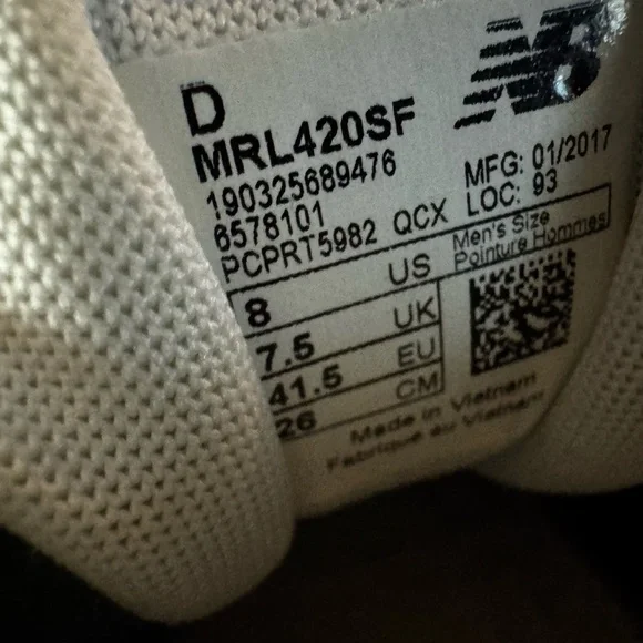 New Balance Men's Forest Green and White Sneakers - Picture 9 of 9